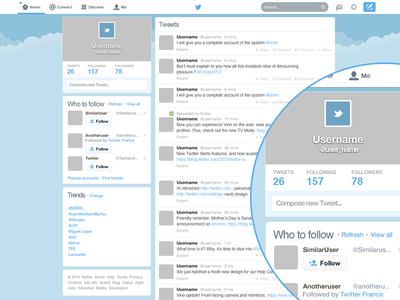 Twitter GUI 网页模板下载