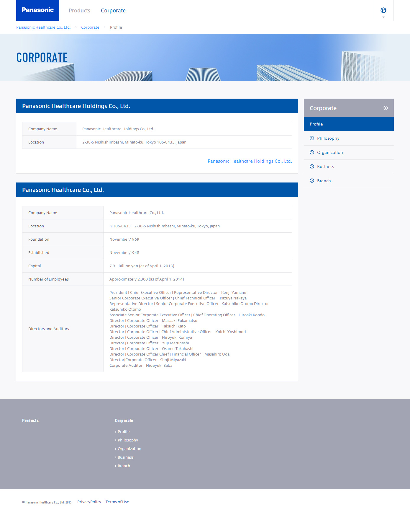 Profile---Corporate---Panasonic-Healthcare-Co